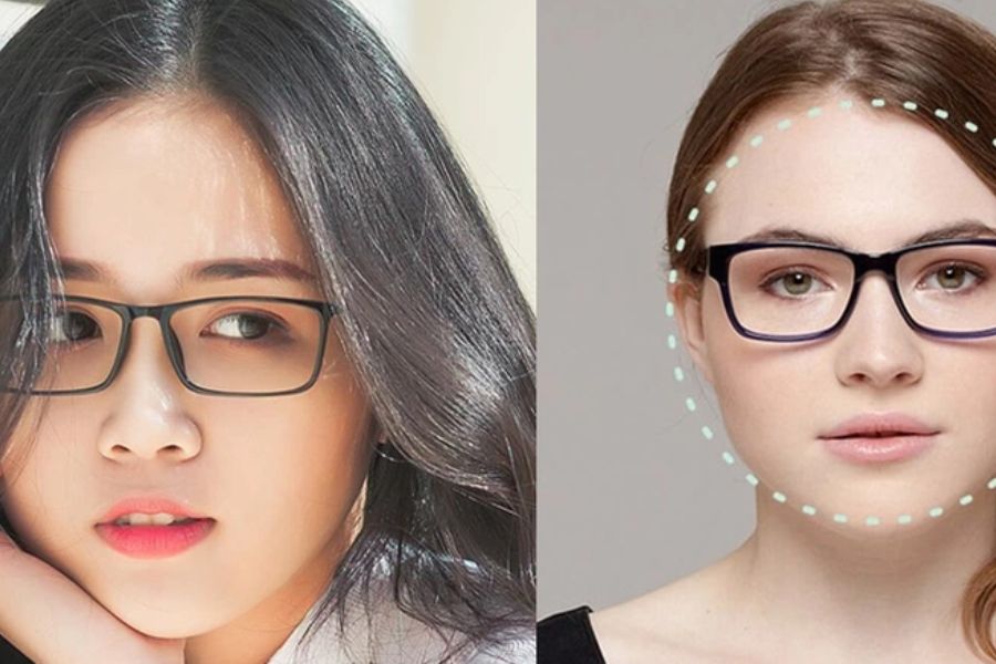 Kính thời trang nữ phù hợp với mặt tròn