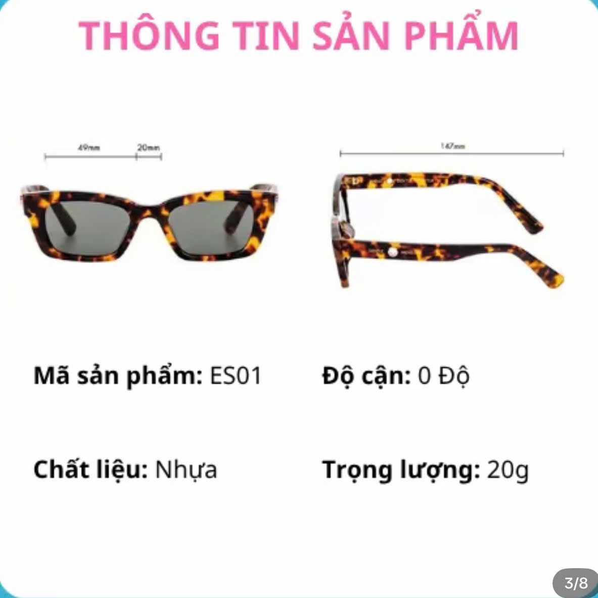 Kính gọng vuông - Hình ảnh 3